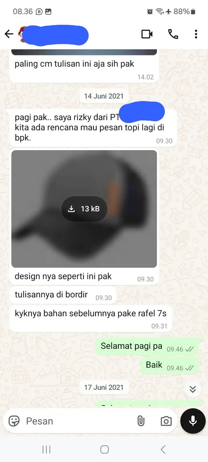 Testimoni Pelanggan Gesit Konveksi Topi 6